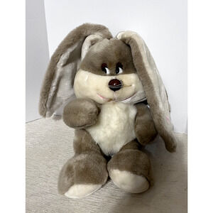 VINTAGE YANGJEE Long earred Bunny Rabbit plush stuffed animal tan Korea 25"